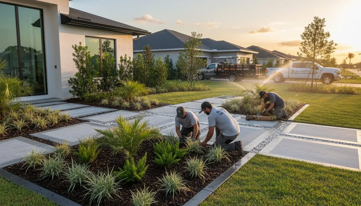 Professional landscaping service in St Petersburg, FL for lawn care and outdoor property maintenance