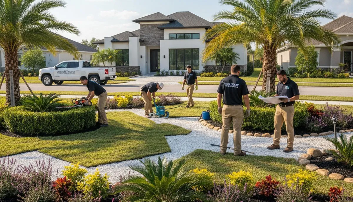 Landscaping service in St Petersburg, FL providing professional lawn care and yard maintenance