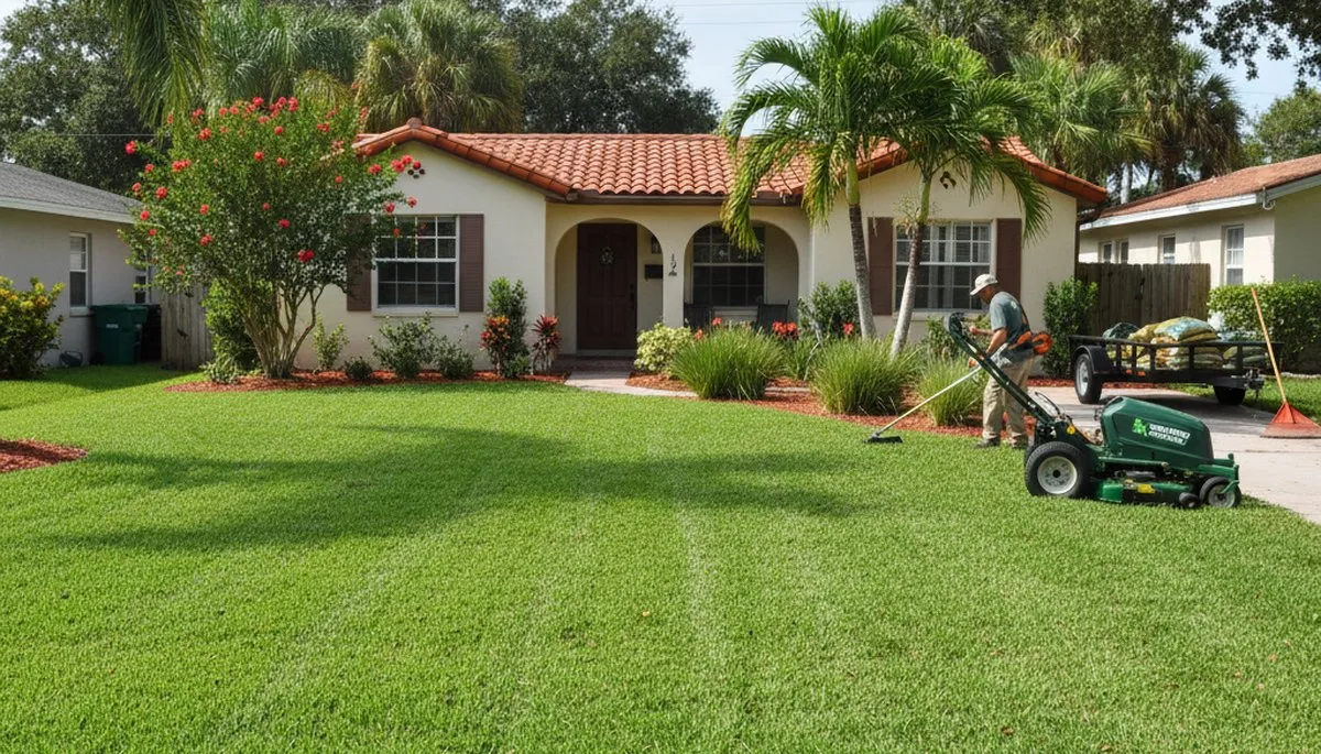 Pristine residential lawn showing expert maintenance by Chop Chop Landscaping in St Petersburg, FL
